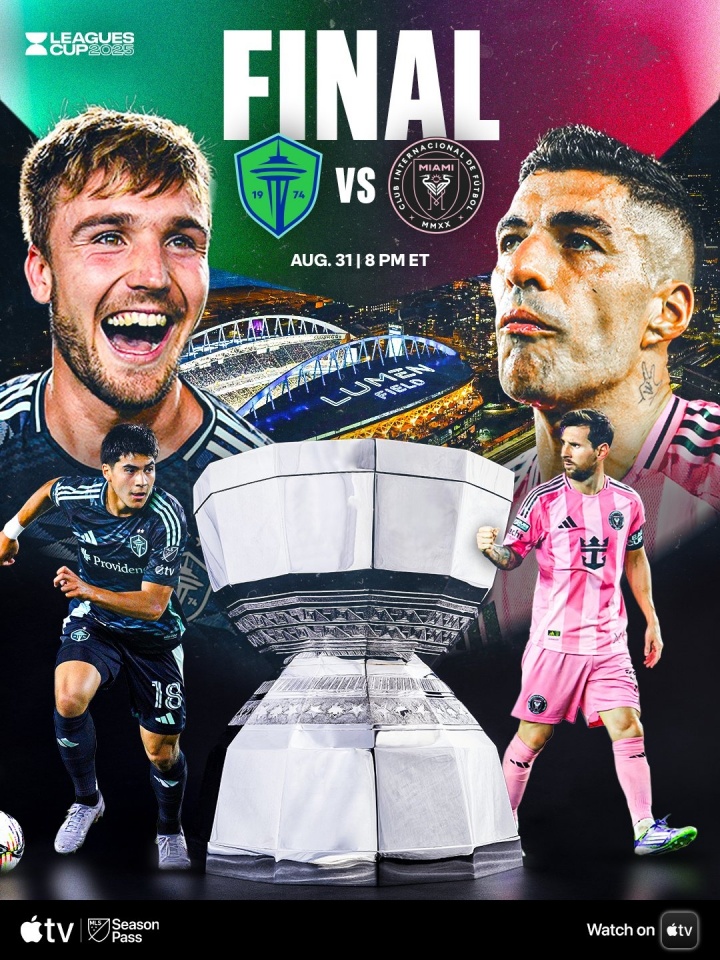 迈阿密vs西雅图海湾人首发：梅西先发冲击47冠，德保罗、苏牙出战